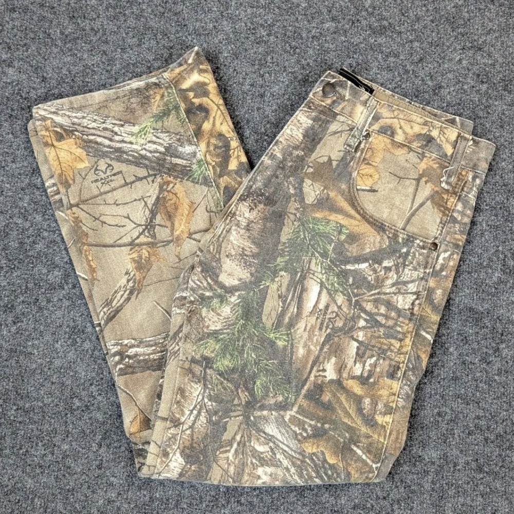 Realtree Xtra Camo Pants Mens 32x30 Cotton Woodland Hunting Camouflage Pants